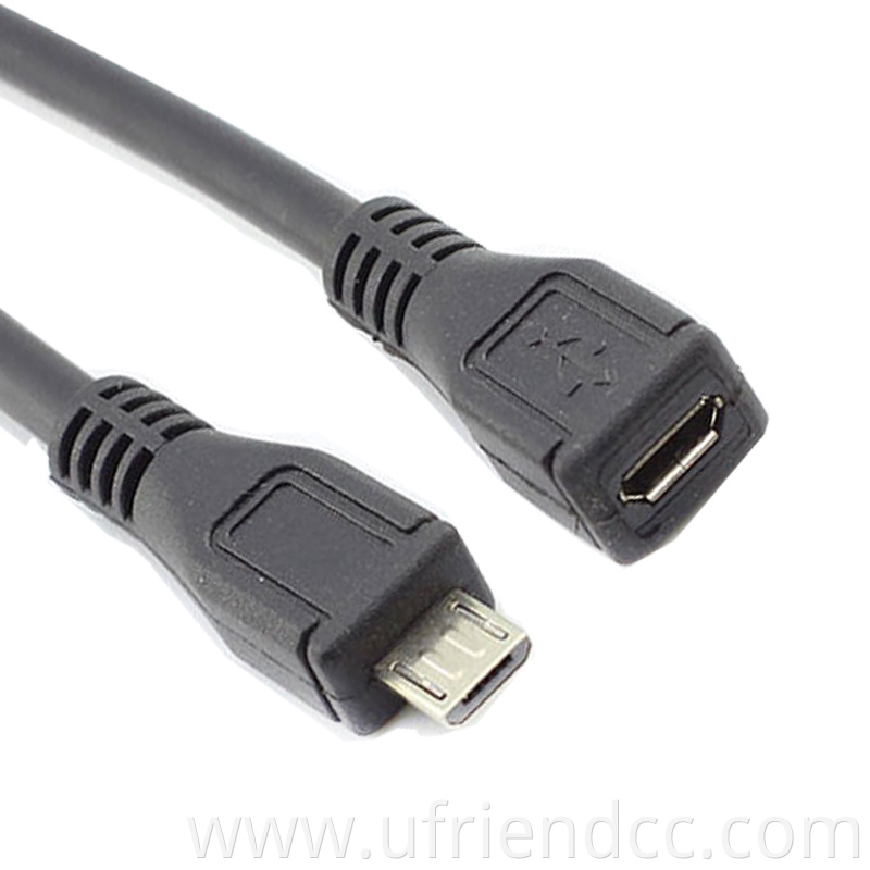 Custom Male to Female Micro B USB 2.0 OTG Extension Cable